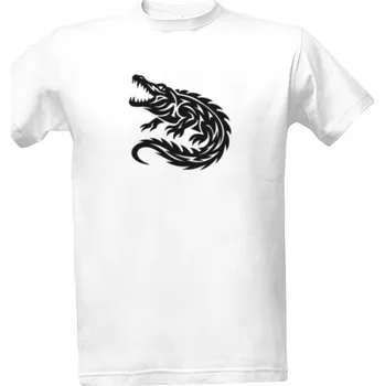 Tričko s potiskem Krokodýl tribal pánské