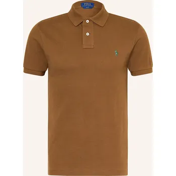 Polo Ralph Lauren Pánská Polokošile Z Piké Slim Fit, hnědá, S