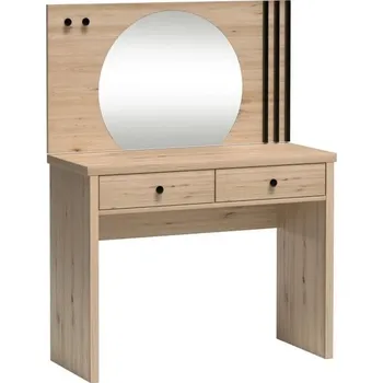 Toaletní stolek Toaletní stolek 2S se zrcadlem BARBUS dub artisan/černá