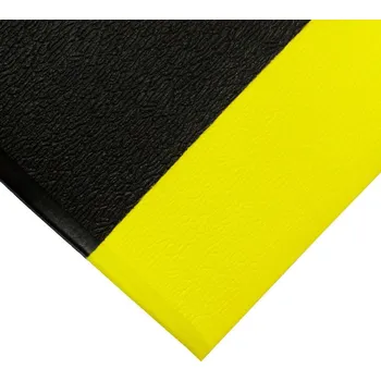 Rohožka Černo-žlutá pěnová protiskluzová protiúnavová průmyslová rohož - 90 x 60 x 0,95 cm, 80000578