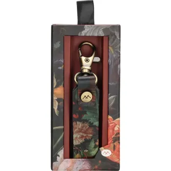 Micmacbags kožená klíčenka masterpiece - květinová