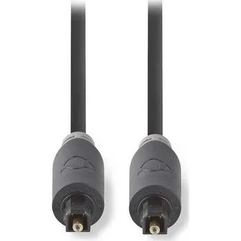Audio kabel NEDIS optický audiokabel/ TosLink zástrčka - TosLink zástrčka / antracit/ box/ 2m CABW25000AT20
