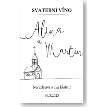 Party nádobí Personal Etiketa na láhev - Classic Zvolte množství: od 15 ks do 30 ks