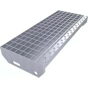 Schodiště Kovový pozinkovaný protiskluzový schodišťový stupeň (30/3, 34/38) FLOMA SteelStep - 60 x 2, 00060071