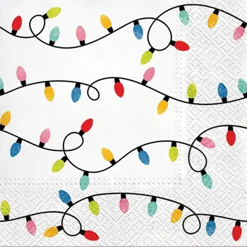 Ubrousky vánoční 33x33cm, 3-vrstvé 3878