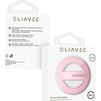 Prsten na mobil Liavec Magsafe light pink
