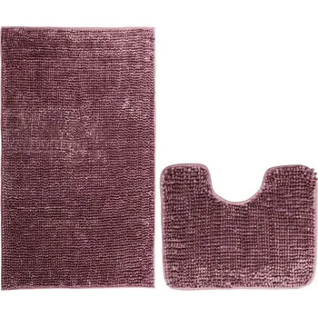 Koupelnová předložka Restilo Sada koupelnových předložek Bati vínová, 2 ks 50 x 80 cm, 40 x 50 cm