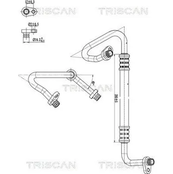 Vedení klimatizace Vysokotlaké / nízkotlaké vedení, klimatizace TRISCAN 9010 28074