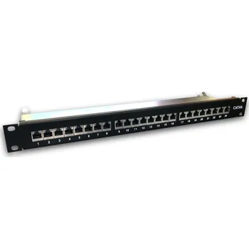 Patch panel DATACOM 24p. Patch panel 19'' STP CAT6A LSA 1U BK 3131