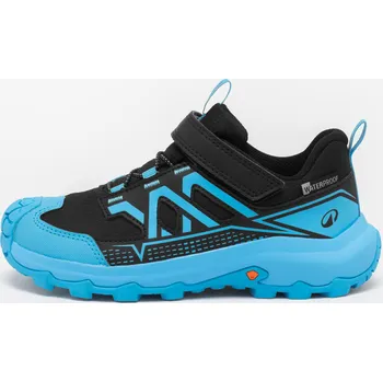 Dětská treková obuv QUECHUA Dětské turistické nepromokavé boty Crossrock Low vel. 28-34 30 MODRÁ|ČERNÁ
