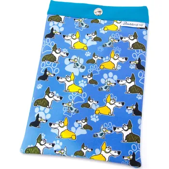 Obal na doklad Pamlskový Ráj Obal na očkovací průkaz psa – welsh corgi Barva: světle modrá