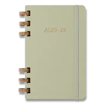 Diář Diář Moleskine Spiral 2025-26 Academic - tvrdé desky L, měsíční/týdenní, zelený