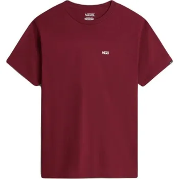 Pánské tričko Vans MN LEFT CHEST LOGO TEE 2XL Vínová, Bílá