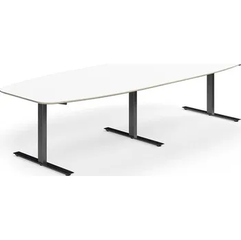 Jednací stůl Jednací stůl NOVUS, T-nohy, 3200x1200 mm, černá/bílá