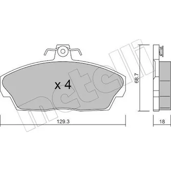 Brzdová destička Sada brzdových destiček, kotoučová brzda METELLI 22-0174-1