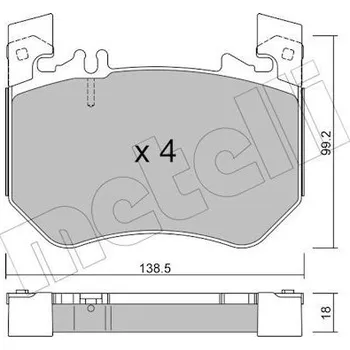 Brzdová destička Sada brzdových destiček, kotoučová brzda METELLI 22-1311-0