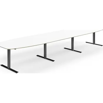 Jednací stůl Jednací stůl NOVUS, T-nohy, 4800x1200 mm, černá/bílá