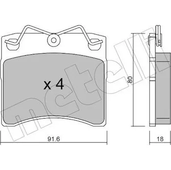 Brzdová destička Sada brzdových destiček, kotoučová brzda METELLI 22-0163-0