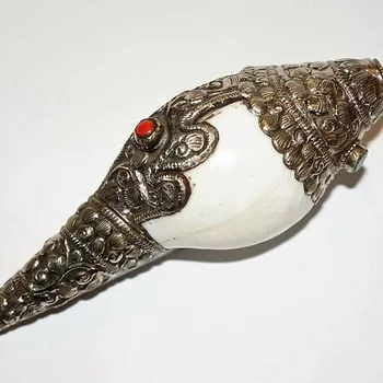 Hudební nástroj pro děti Rituální mušle - DUNGKHAR, bílá