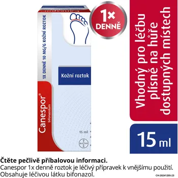 Lék Canespor 1x denně 10mg, kožní roztok 15ml