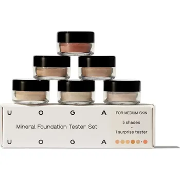 Make-up Uoga Uoga Minerální make-up s jantarem SPF15 - tester set Barva: pro střední a opálený typ pleti