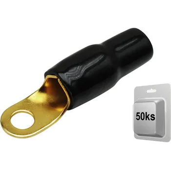 Kabelové oko Oko pro 20 mm² kabel / 6,4 mm otvor / 11 mm šířka / černé - 50 ks