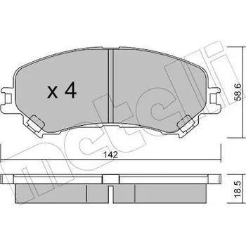 Brzdová destička Sada brzdových destiček, kotoučová brzda METELLI 22-1111-0