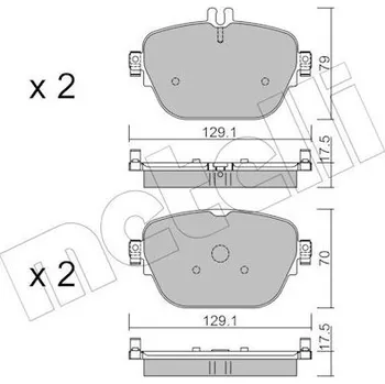 Brzdová destička Sada brzdových destiček, kotoučová brzda METELLI 22-1138-0