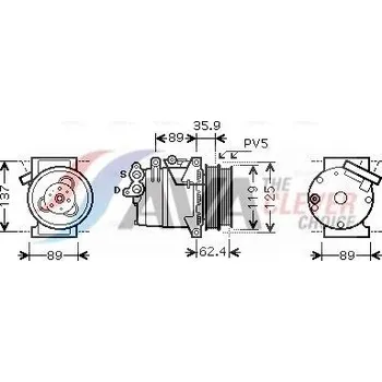 Kompresor klimatizace Kompresor, klimatizace AGB 9042KS2X