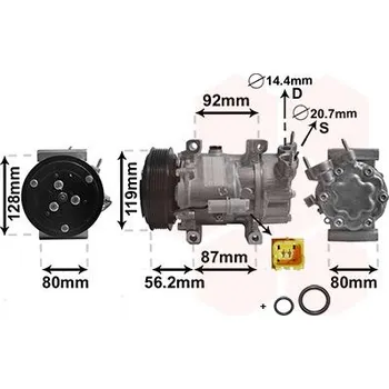 Kompresor klimatizace Kompresor, klimatizace AGB 2326KS-1S