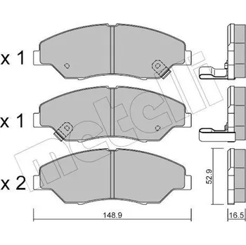 Brzdová destička Sada brzdových destiček, kotoučová brzda METELLI 22-0376-0