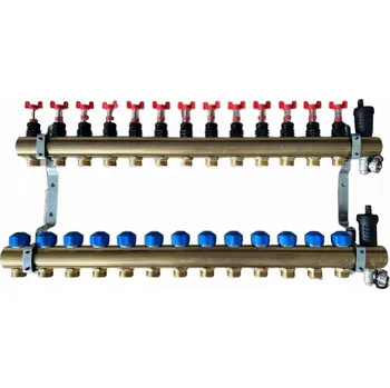 rozdělovač topení Kisan KRPTp - Rozdělovač 1 pro plošné a radiátorové vytápění s 3/4 vývodem, standard Eurokonus KRPTp 13 [1]