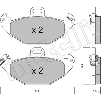 Brzdová destička Sada brzdových destiček, kotoučová brzda METELLI 22-0634-0