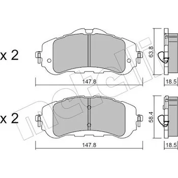 Brzdová destička Sada brzdových destiček, kotoučová brzda METELLI 22-0983-0