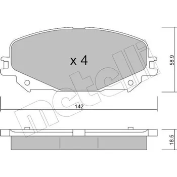 Brzdová destička Sada brzdových destiček, kotoučová brzda METELLI 22-1176-0