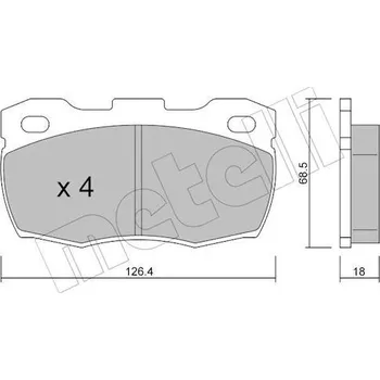 Brzdová destička Sada brzdových destiček, kotoučová brzda METELLI 22-0352-0