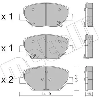 Brzdová destička Sada brzdových destiček, kotoučová brzda METELLI 22-1178-0