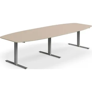 Jednací stůl Jednací stůl NOVUS, T-nohy, 3200x1200 mm, stříbrná/jílově šedá
