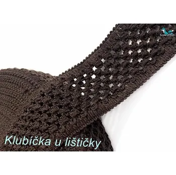 Textilní guma Guma pletená 5cm hnědá Délka: 10cm