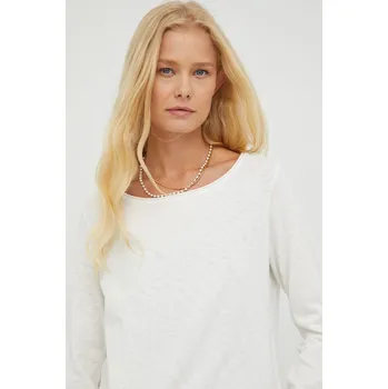 Pánské oblečení Bavlněné tričko s dlouhým rukávem Marc O'Polo Denim B41238552493 béžová 01X, vel. M