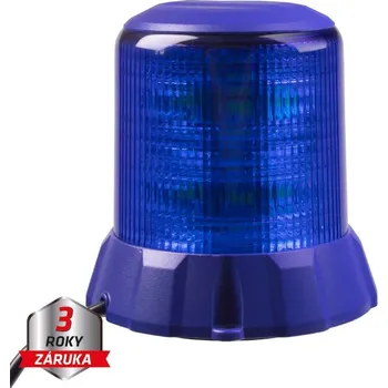 Autoelektronika Robustní modrý LED maják, modrý hliník, 96W, ECE R65
