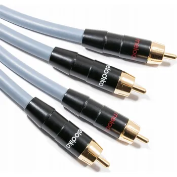 Audio kabel Melodika Kabel MD2R120G 2x RCA - 2x RCA, kovový - 12 m