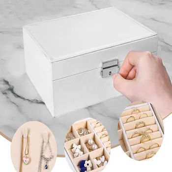 Šperkovnice Elegantní šperkovnice VK 1788 organizér na bižuterii bílá