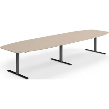 Jednací stůl Jednací stůl NOVUS, T-nohy, 4000x1200 mm, černá/jílově šedá