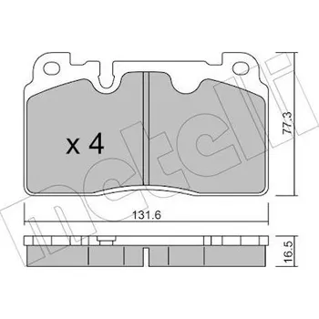 Brzdová destička Sada brzdových destiček, kotoučová brzda METELLI 22-0979-0