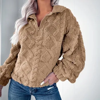 Dámské oblečení Dámská mikina BF488 Barva: Khaki, Velikost: 2XL