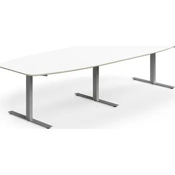 Jednací stůl Jednací stůl NOVUS, T-nohy, 3200x1200 mm, stříbrná/bílá