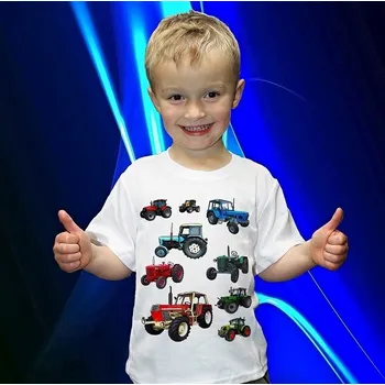 Chlapecké tričko tricko_detské_panske_potisk_traktor velikost: 134