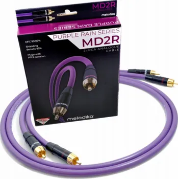 Audio kabel Melodika MD2R120 Kabel 2xRCA - 2x RCA Purple - 12m