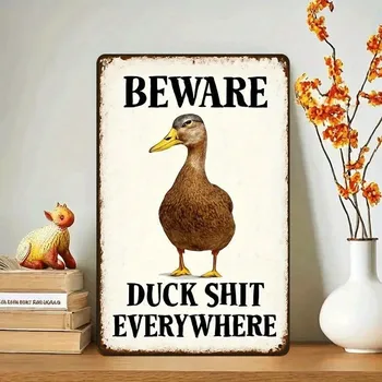 Plechová cedule BAF Kovová cedule Kachny. Našlapujte opatrně 30 x 20 cm